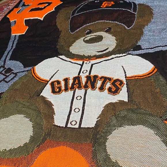 San Francisco Giants Bear Throw Blanket - Orange - Picture 2 of 9
